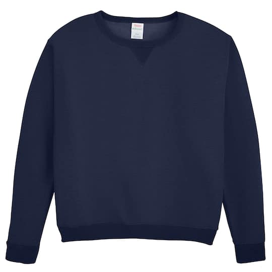 Hanes EcoSmart Women's Sweatshirt in Navy Blue Heather | Medium | Michaels®